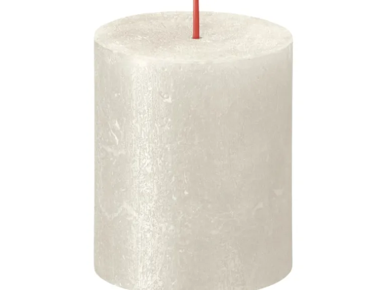 Bolsius Rustik-Kerze Shimmer 80/68 mm Elfenbein