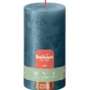 Bolsius Rustik-Kerze Shimmer Winter Edition Ø 6,8 cm x 13 cm Blau