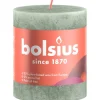 Bolsius Rustik-Kerze Shine Ø 6,8 cm x 8 cm Jadegrün