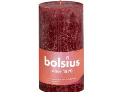 Bolsius Rustik-Kerze Shine XXL Ø 10 cm x 20 cm Samtrot