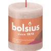 Bolsius Rustik-Kerze Shine 80/68 mm Nebliges Rosa
