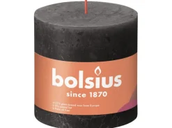 Bolsius Rustik-Kerze Shine 100/100 mm Stürmisches Grau