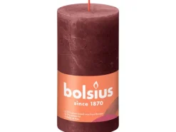 Bolsius Rustik-Kerze Shine 130/68 mm Samtrot