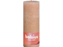 Bolsius Rustik-Kerze Shine XXL Ø 10 cm x 30 cm Nebliges Rosa