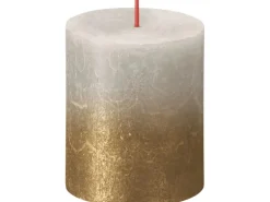Bolsius Rustik-Kerze Sunset 80/68 mm Sandgrau-Gold