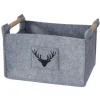 Boltze Aufbewahrungskorb Karly Groß 32 cm x 35 cm x 50 cm Grau