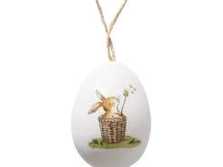 Boltze Dekoanhänger Osterei mit Hase 4 Stück