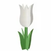 Boltze Dekoaufsteller Tulip 120 cm x 51 cm x 51 cm Grün-Weiß