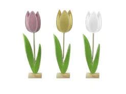 Boltze Dekoaufsteller Tulip 3-fach Sortiert 58 cm x 6 cm x 13 cm Multicolor