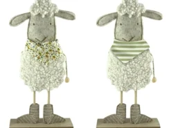 Boltze Deko-Figur Schaf 2-fach Sortiert Mehrfarbig