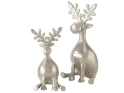 Boltze Deko-Figur Tarnow 2er Set Silber