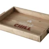 Boltze Deko-Tablett Grillzeit 38 cm x 26 cm x 4 cm Natur