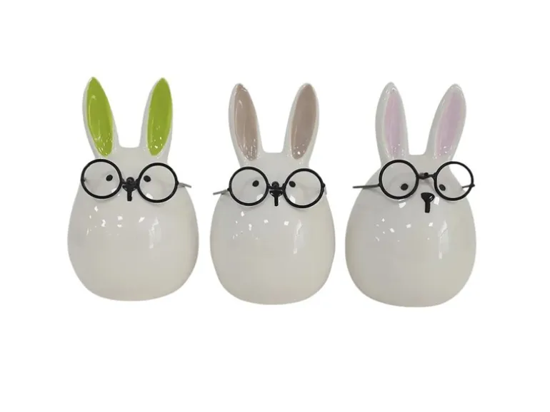Boltze Figur Brilly 3-fach Sortiert 10 cm x 7 cm x 10 cm Beige