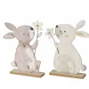 Boltze Figur Bunny 2-fach Sortiert 29,5 cm x 5 cm x 18 cm Beige-Weiß
