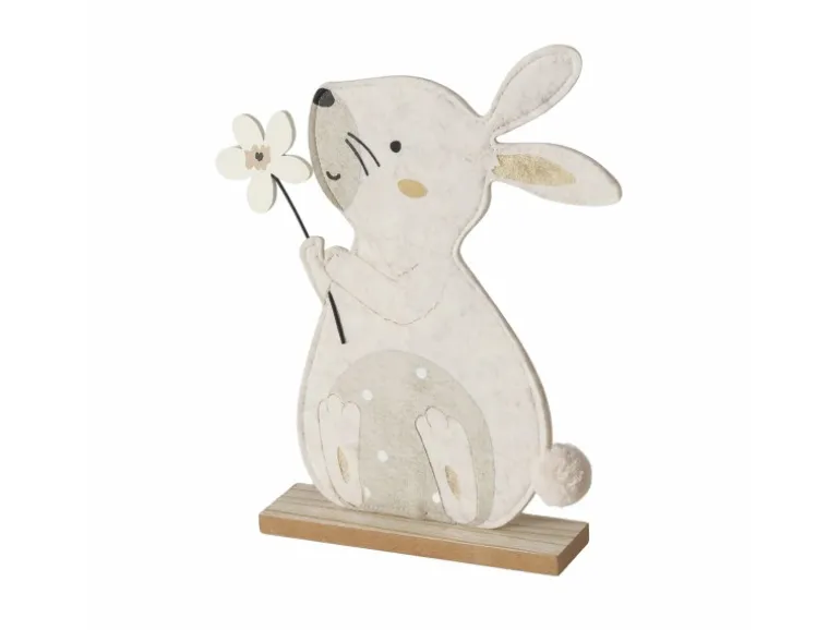 Boltze Figur Bunny 2-fach Sortiert 29,5 cm x 5 cm x 18 cm Beige-Weiß