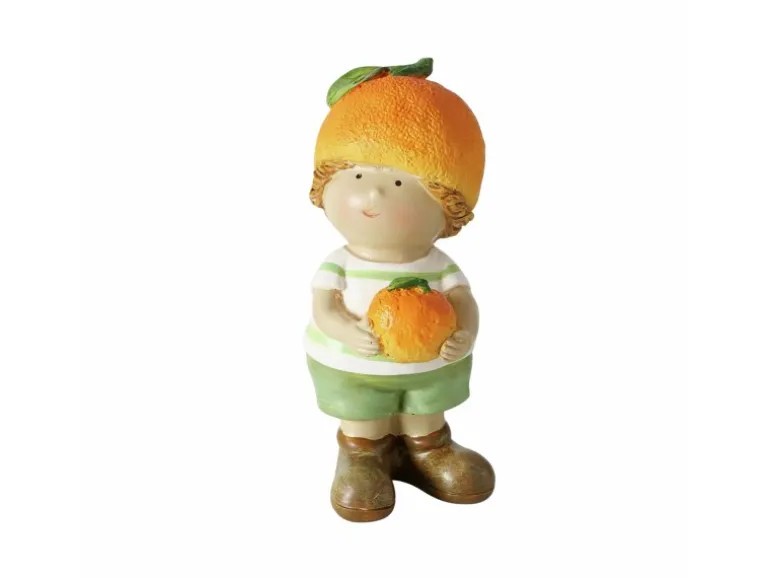 Boltze Figur Fruits 3-fach Sortiert 18 cm x 8 cm x 7,5 cm Orange