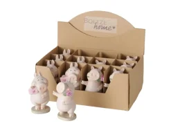 Boltze Figur Piggie 2-fach Sortiert 10,5 cm x 55 cm x 6 cm Rosa
