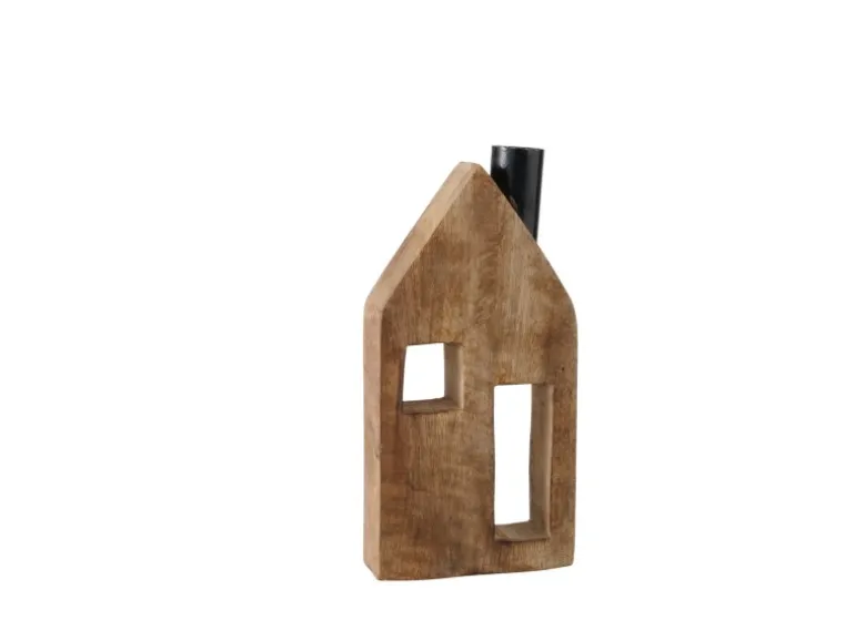 Boltze Home Deko-Aufsteller Häusle Groß 22 cm x 4 cm x 10 cm Natur