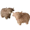 Boltze Home Deko-Figur Buffy Kuh 2-fach Sortiert 7,5 cm x 5 cm x 10 cm Braun