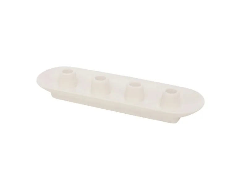 Boltze Home Kerzenteller Runyo 34 cm x 10 cm x 6 cm Weiß