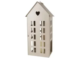 Boltze Home Laterne Alamo Groß 35 cm x 13 cm x 17 cm Beige