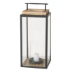 Boltze Home Laterne Damiano Groß 45 cm x 20 cm x 20 cm Schwarz-Natur