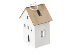 Boltze Home Laterne Solna 21 cm x 10 cm x 13 cm Weiß-Natur