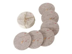 Boltze Home Untersetzer Kornelia Ø 10 cm x 4 cm Creme-Braun 6 Stück
