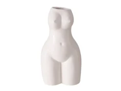 Boltze Home Vase Aurice 17 cm x 7 cm x 9 cm Weiß
