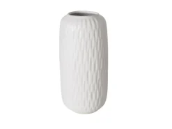 Boltze Home Vase Zalina Groß Ø 9 cm x 20 cm Weiß