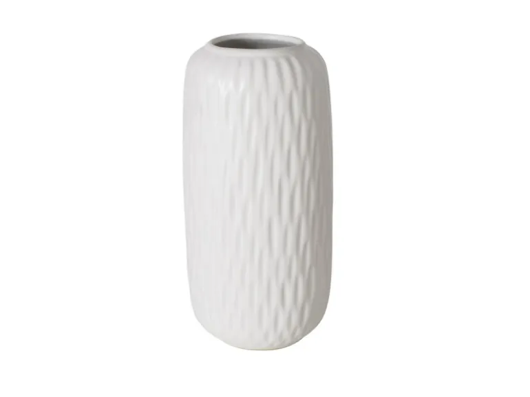 Boltze Home Vase Zalina Groß Ø 9 cm x 20 cm Weiß