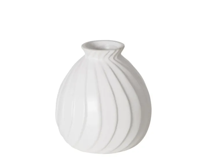 Boltze Home Vase Zalina Mini Ø 10 cm x 9 cm Weiß