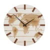 Boltze Home Wanduhr Global Ø 50 cm Creme-Weiß