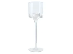 Boltze Home Windlicht Arosa Mittel Ø 7,5 cm x 25 cm Transparent