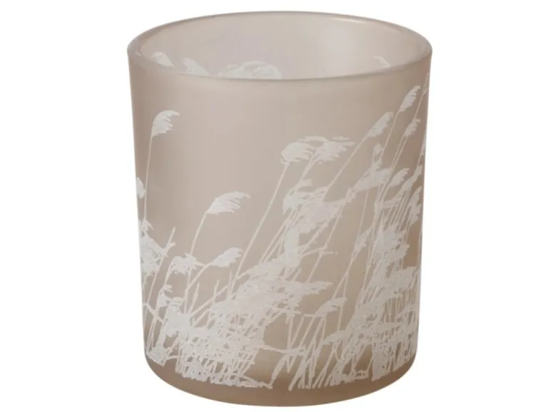 Boltze Home Windlicht Reedy Ø 7 cm x 8 cm Beige