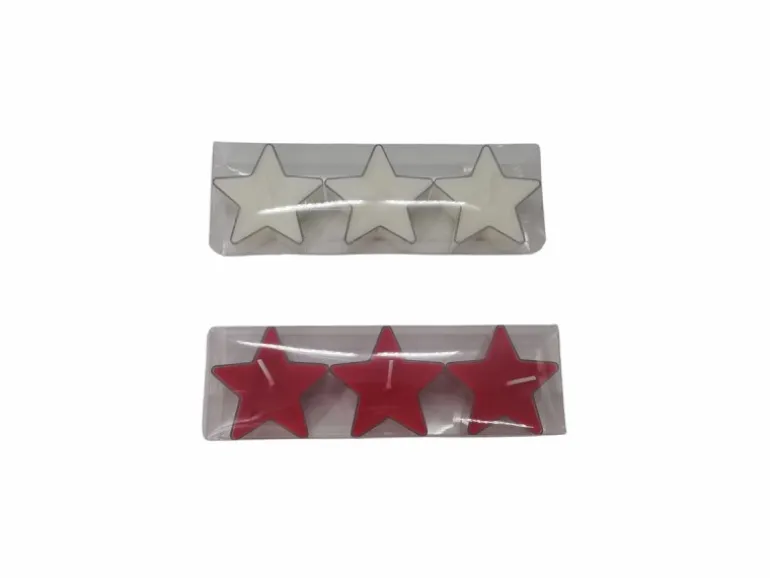 Boltze Kerze Dugra 2,8 cm x 2,8 cm 3 Stück 2-fach sortiert
