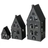 Boltze Laterne Dover 3er Set Schwarz