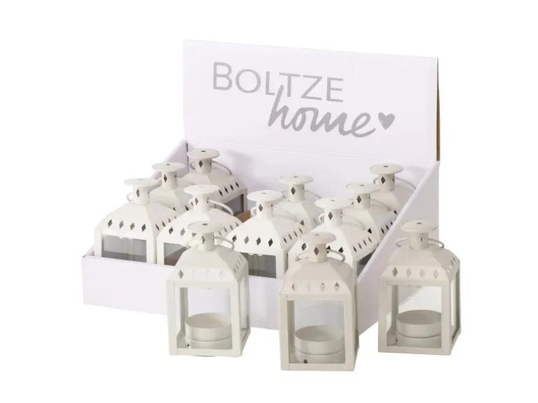 Boltze Laterne Exeter 3-fach Sortiert 10 cm x 6,8 cm x 7,5 cm Grau