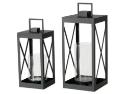 Boltze Laterne Xenia 2er Set Schwarz