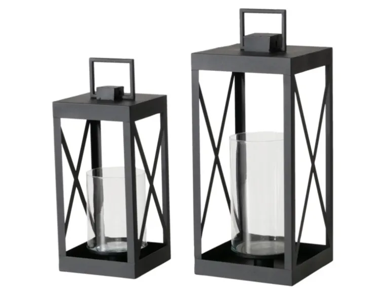 Boltze Laterne Xenia 2er Set Schwarz