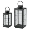 Boltze Laternen-Set Esbjerg 2 -teilig 40 cm x 17,2 cm x 17,2 cm Schwarz