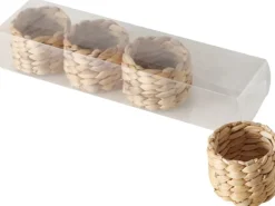 Boltze Serviettenring Kian 4 Stück Natur