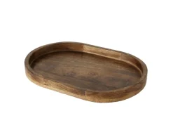 Boltze Tablett Ovolio Groß 23 cm x 35 cm Dunkelbraun