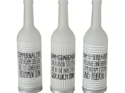 Boltze Teelichthalter Flasche 3-fach sortiert