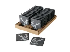 Boltze Untersetzer Moritz 2-fach Sortiert 10,5 cm x 10,5 cm Schwarz - Weiß