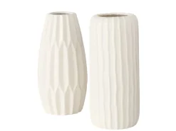 Boltze Vase Aquarel 2-fach Sortiert 26 cm x 11 cm x 26 cm Weiß