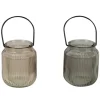 Boltze Windlicht 2-fach Sortiert Ø 9 cm x 10,5 cm Mehrfarbig
