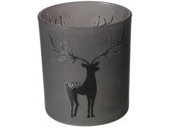 Boltze Windlicht Hirsch Groß 2-fach Sortiert Ø 9 cm x 10 cm Mehrfarbig