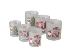 Boltze Windlicht Monti 2-er Set Ø 7 cm x 8,3 cm Mehrfarbig 3-fach sortiert