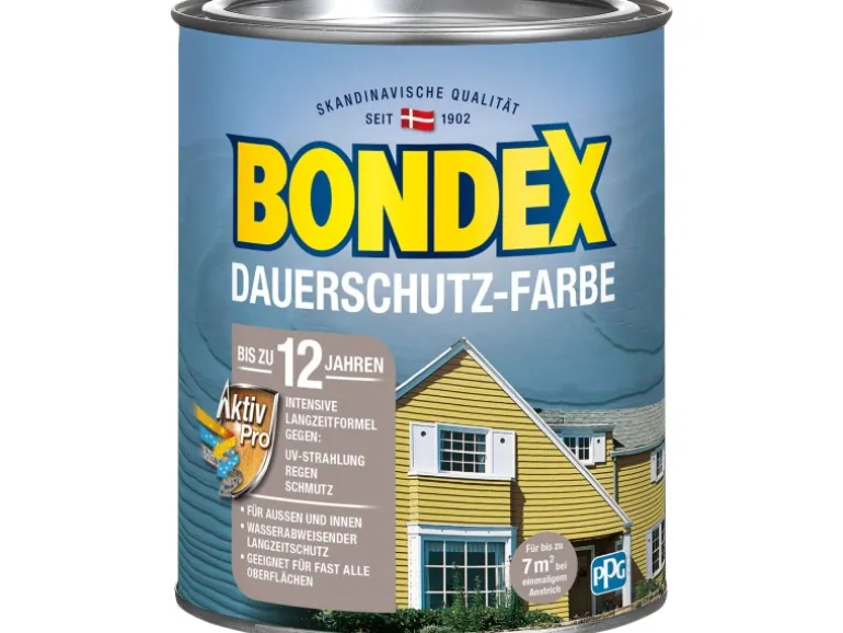 Bondex Dauerschutz-Farbe Morgenweiß seidenglänzend 750ml
